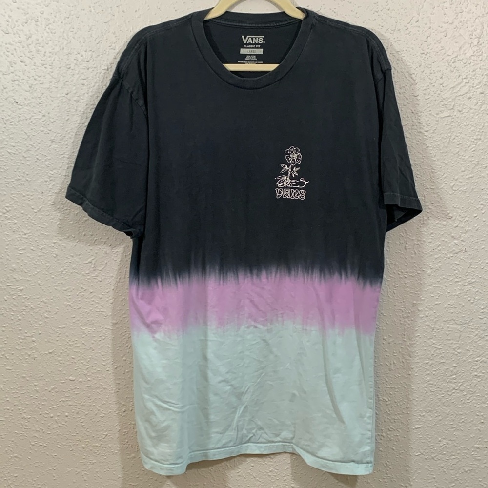 Vans Tie-dye Festival Screen Print‎ Front/Back Short Sleeve 100% Cotton size L
